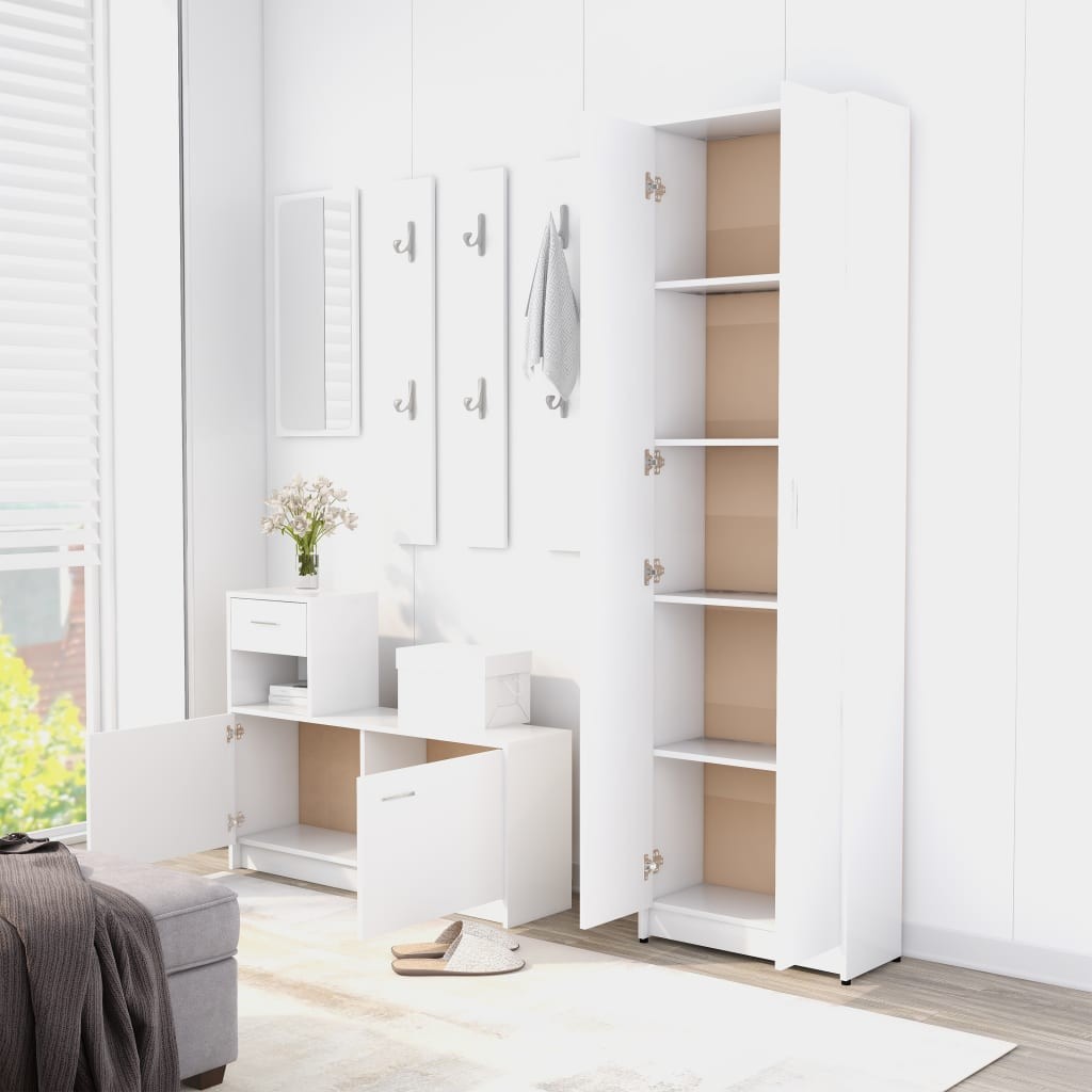 Hallway Wardrobe White 55x25x189 Cm Chipboard 10 Hallway Wardrobe White 55x25x189 cm Chipboard